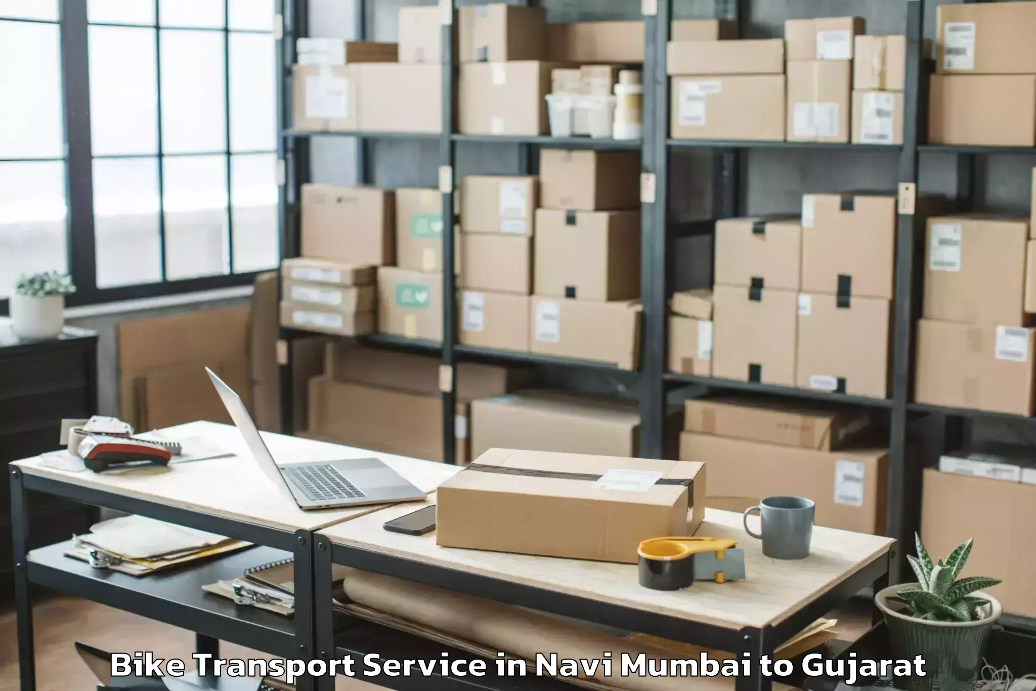 Book Navi Mumbai to Deesa Bike Transport